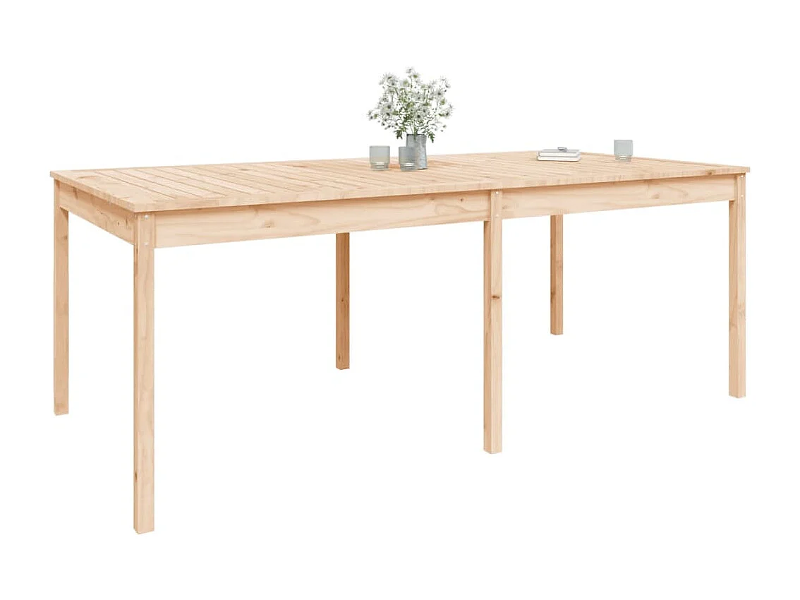 Table de jardin 203,5x100x76 bois massif de pin