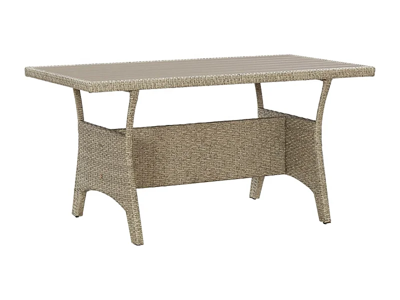 Table de jardin Gris 120x70x66 Résine tressée 2
