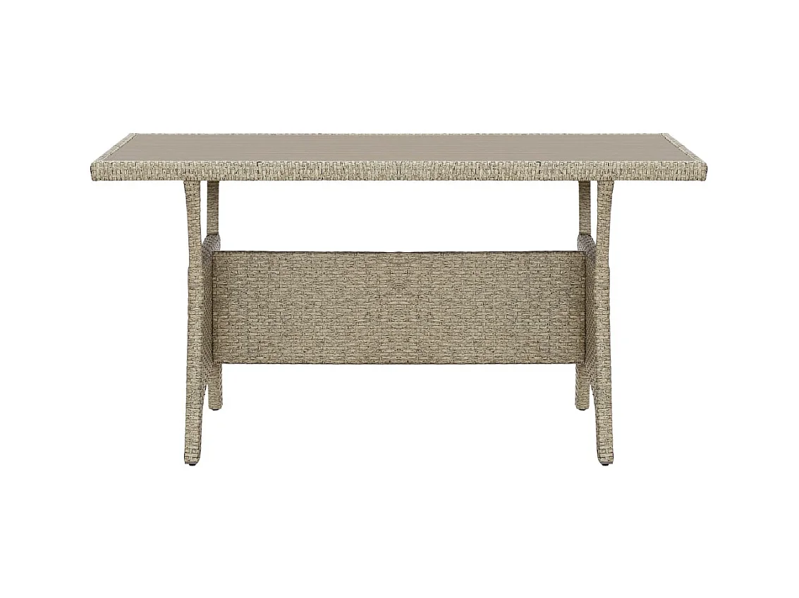 Table de jardin Gris 120x70x66 Résine tressée 2