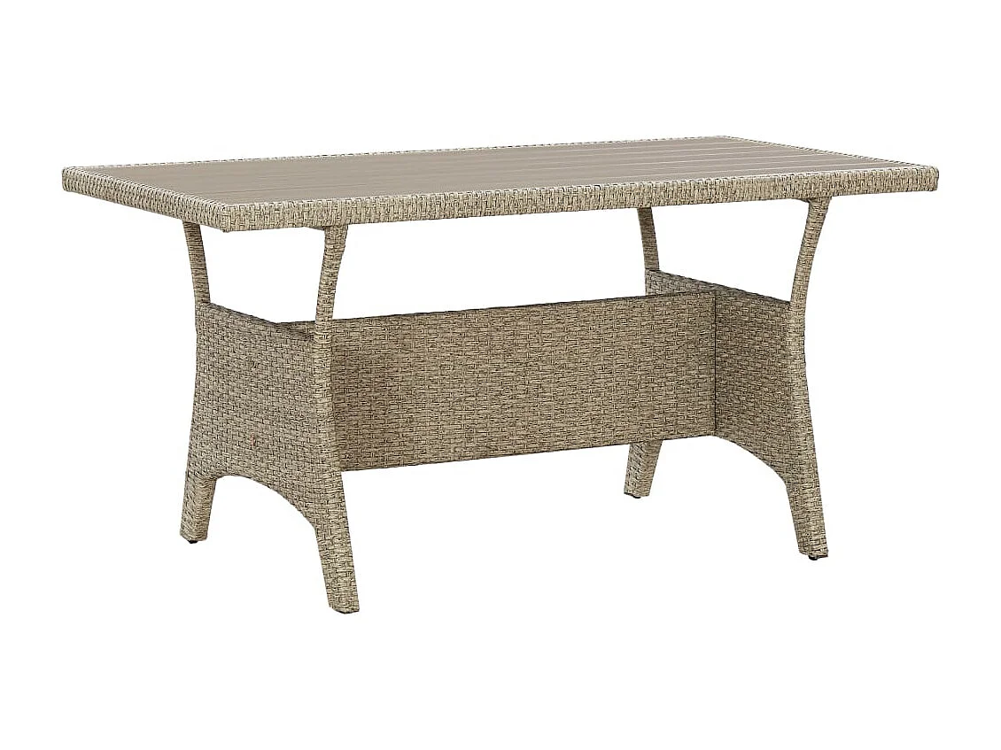 Table de jardin Gris 120x70x66 Résine tressée 2