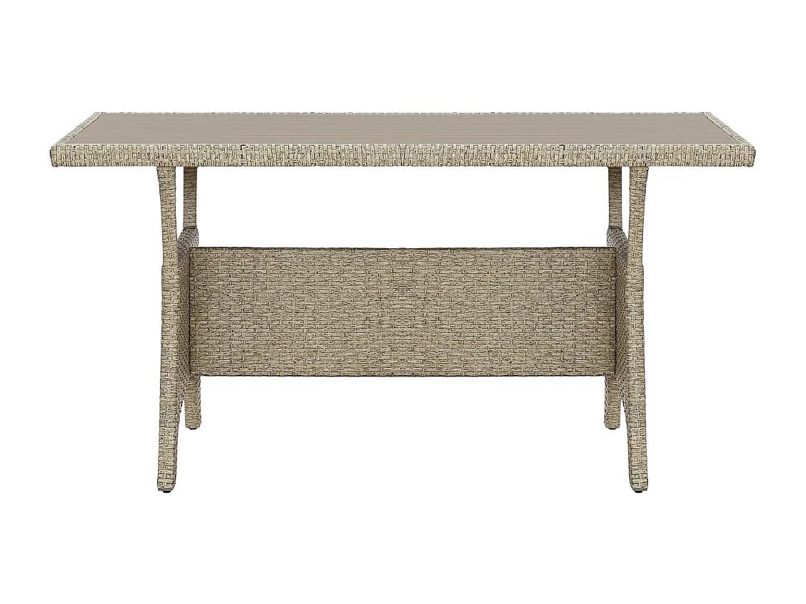 Table de jardin Gris 120x70x66 Résine tressée 2