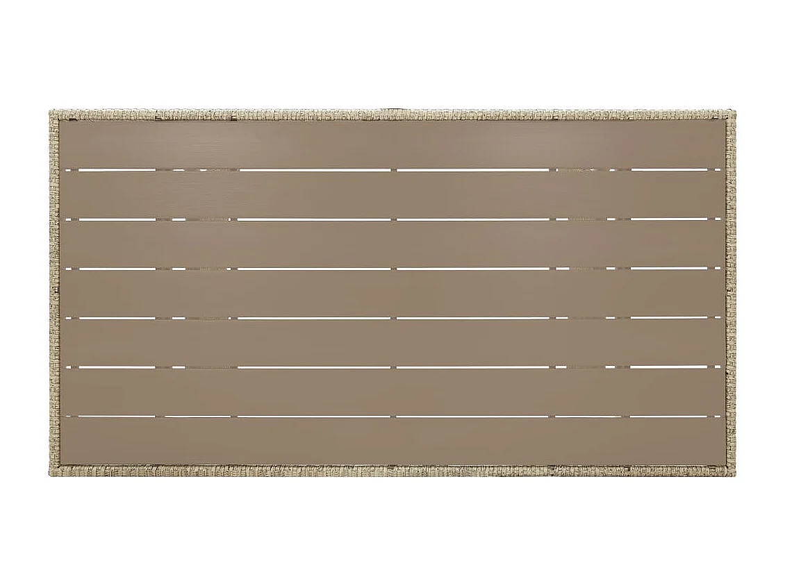 Table de jardin Gris 120x70x66 Résine tressée 2