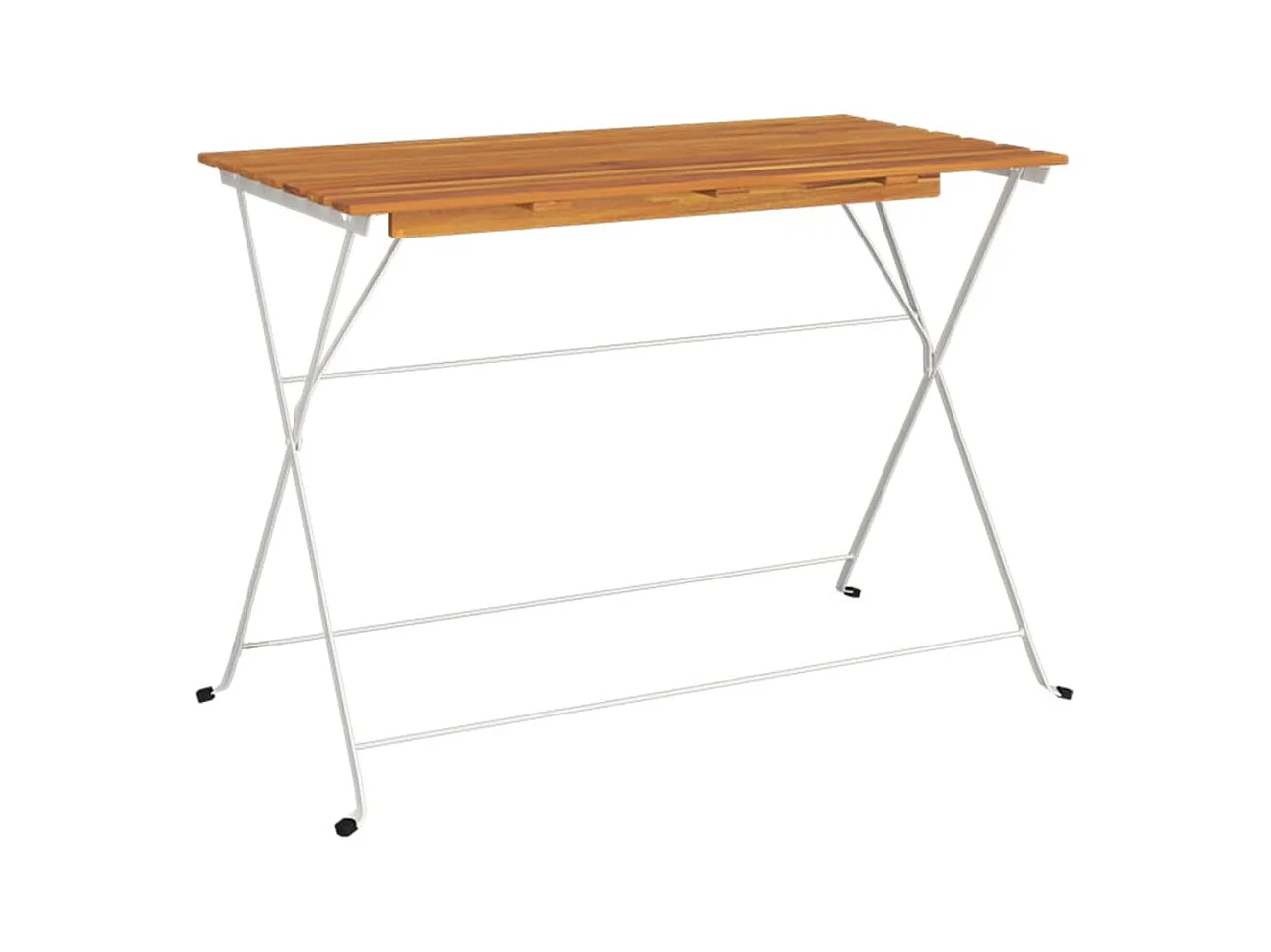 Table de bistro pliante 100x54x71 Bois acacia solide et acier