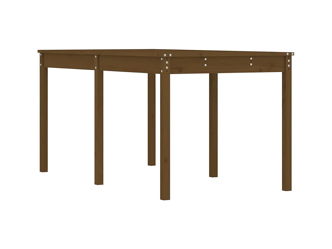 Table de jardin marron miel 159,5x82,5x76 bois massif de pin