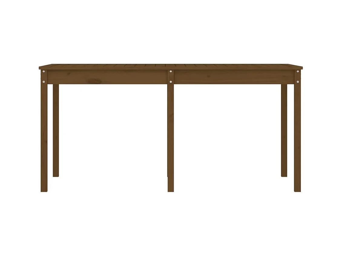 Table de jardin marron miel 159,5x82,5x76 bois massif de pin