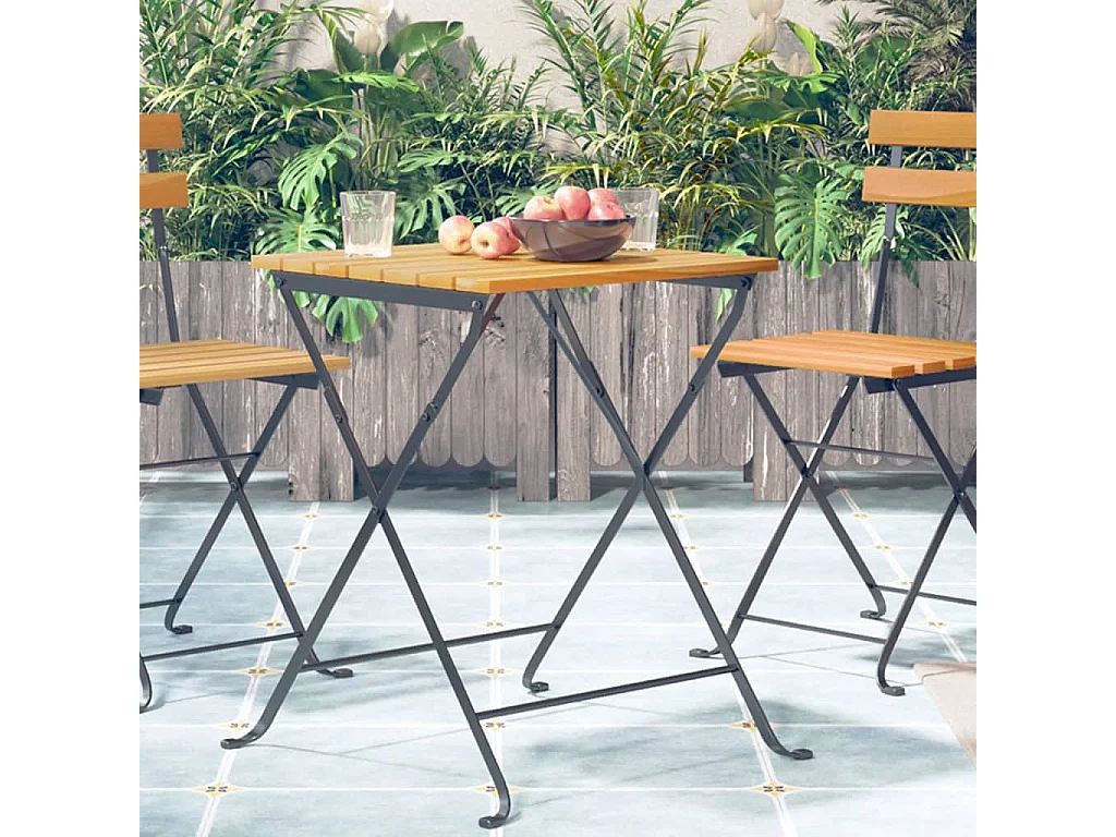 Table de bistro 55x54x71 Bois d'acacia massif