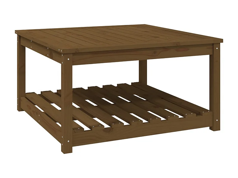Table de jardin marron miel 82,5x82,5x45 bois massif de pin