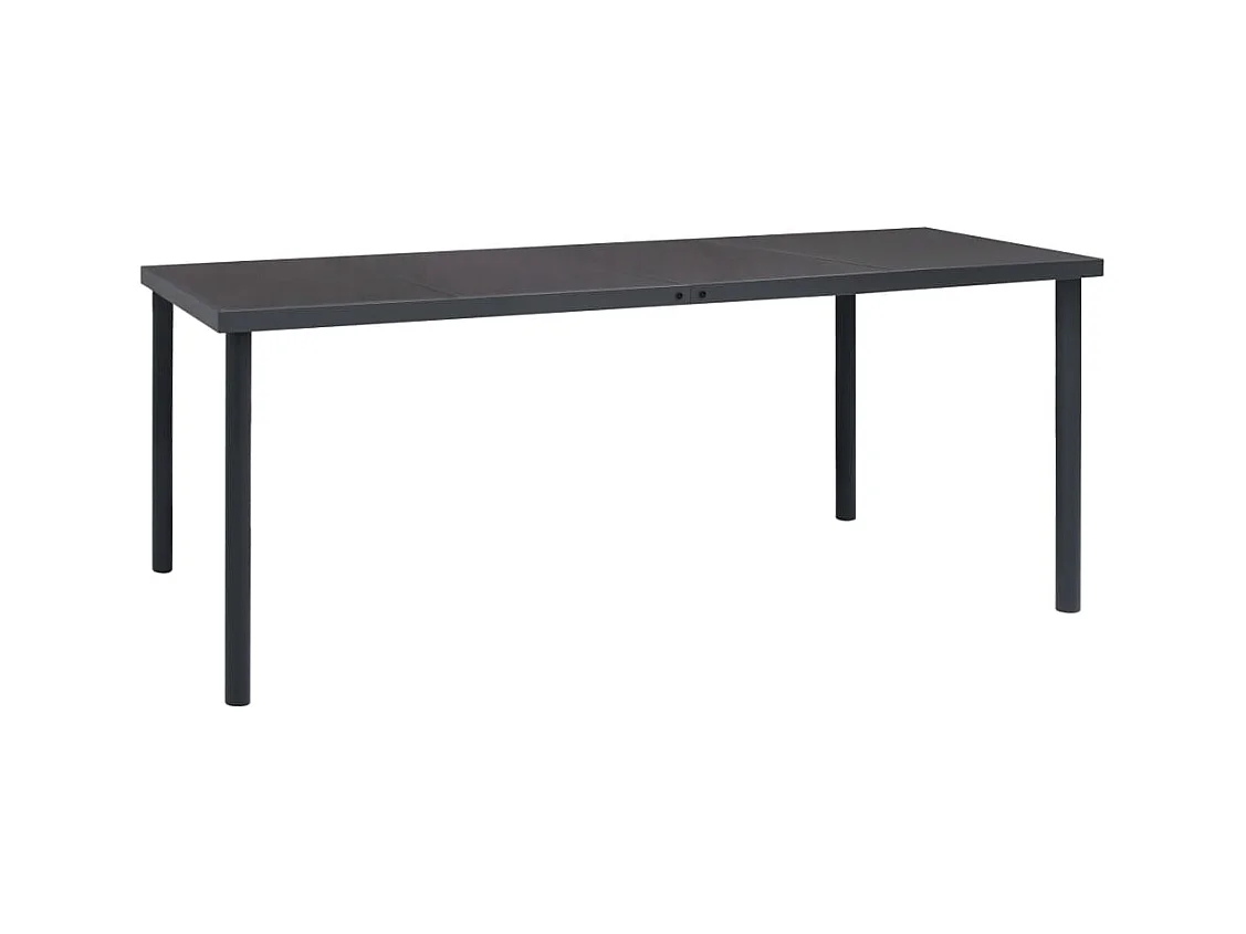 Table à dîner d'extérieur Anthracite 190x90x74 Acier