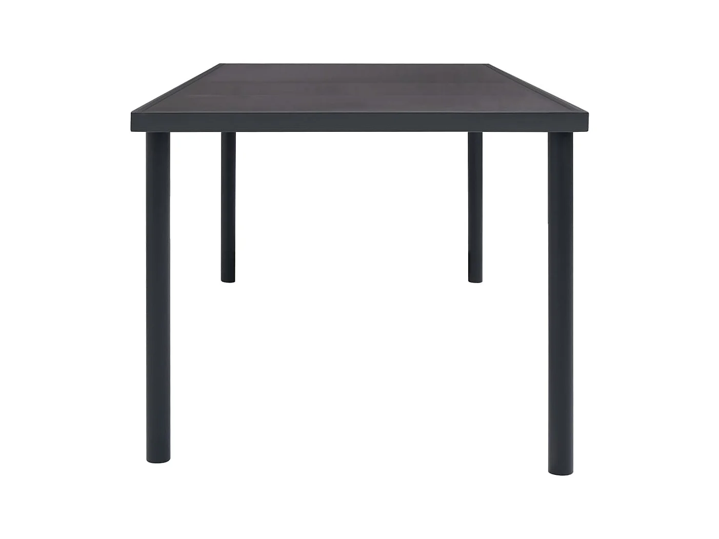 Table à dîner d'extérieur Anthracite 190x90x74 Acier