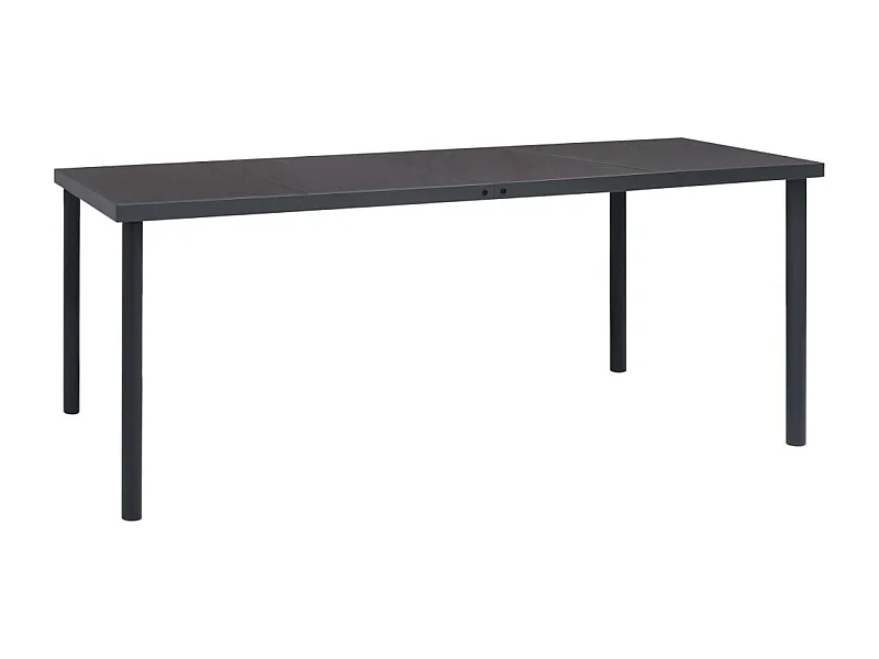 Table à dîner d'extérieur Anthracite 190x90x74 Acier