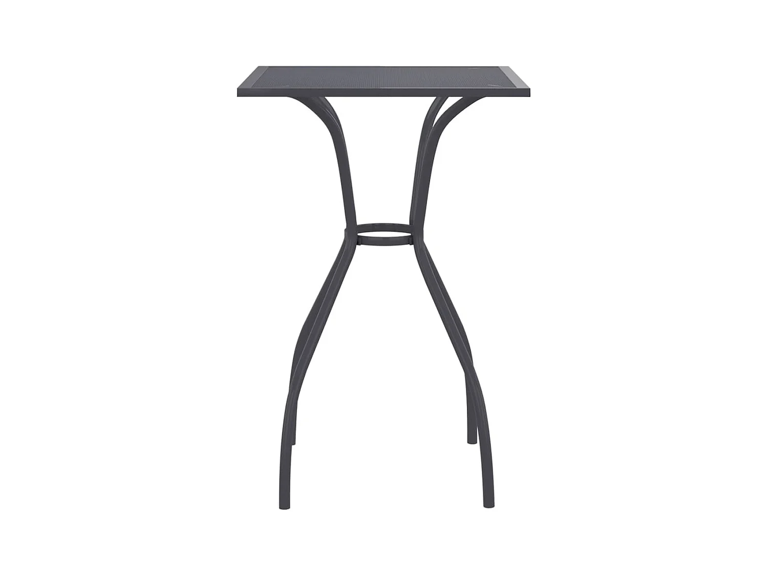 Table de jardin anthracite 50x50x72 treillis d'acier