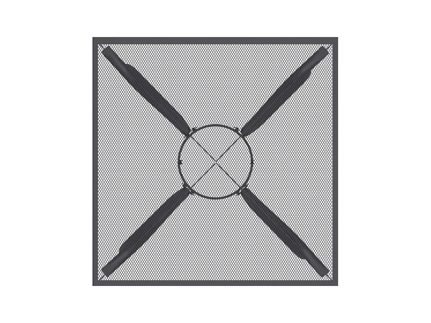 Table de jardin anthracite 50x50x72 treillis d'acier