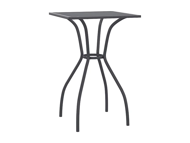 Table de jardin anthracite 50x50x72 treillis d'acier