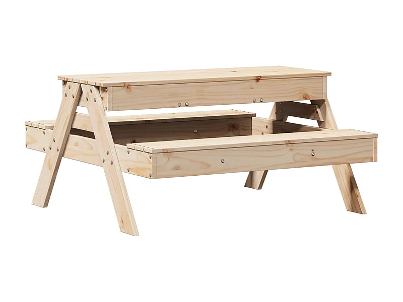 Table de pique-nique avec bac à sable pour enfants pin massif