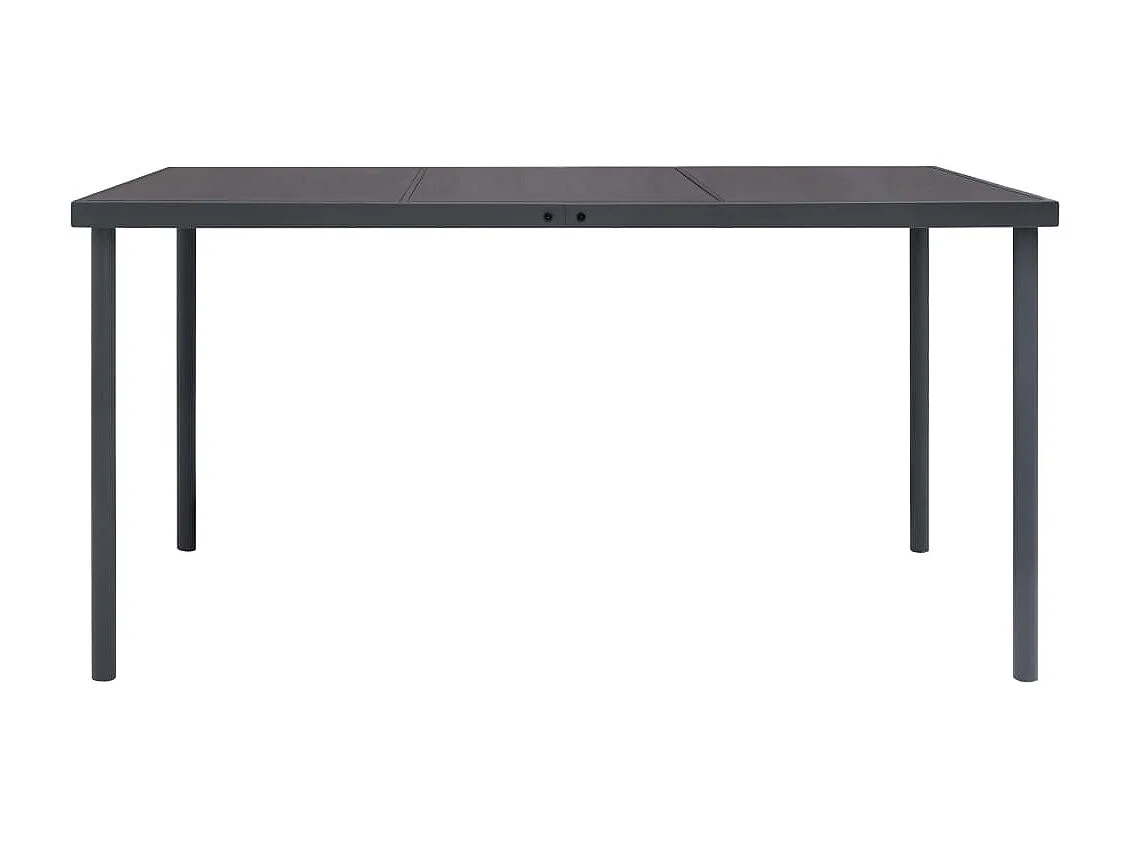 Table à dîner d'extérieur Anthracite 150x90x74 Acier