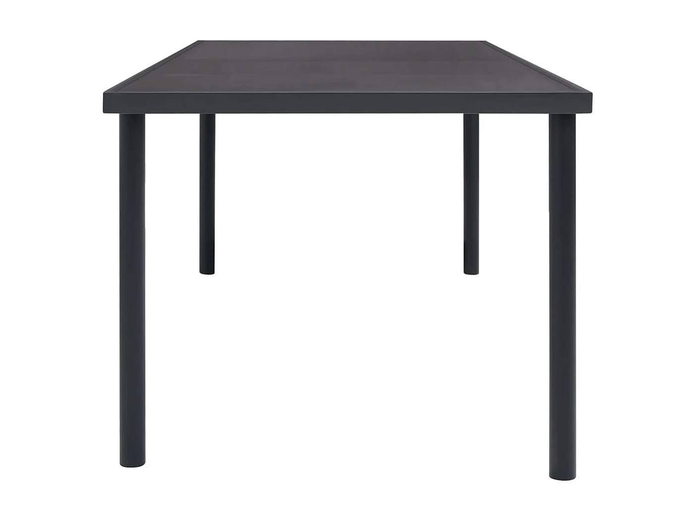 Table à dîner d'extérieur Anthracite 150x90x74 Acier