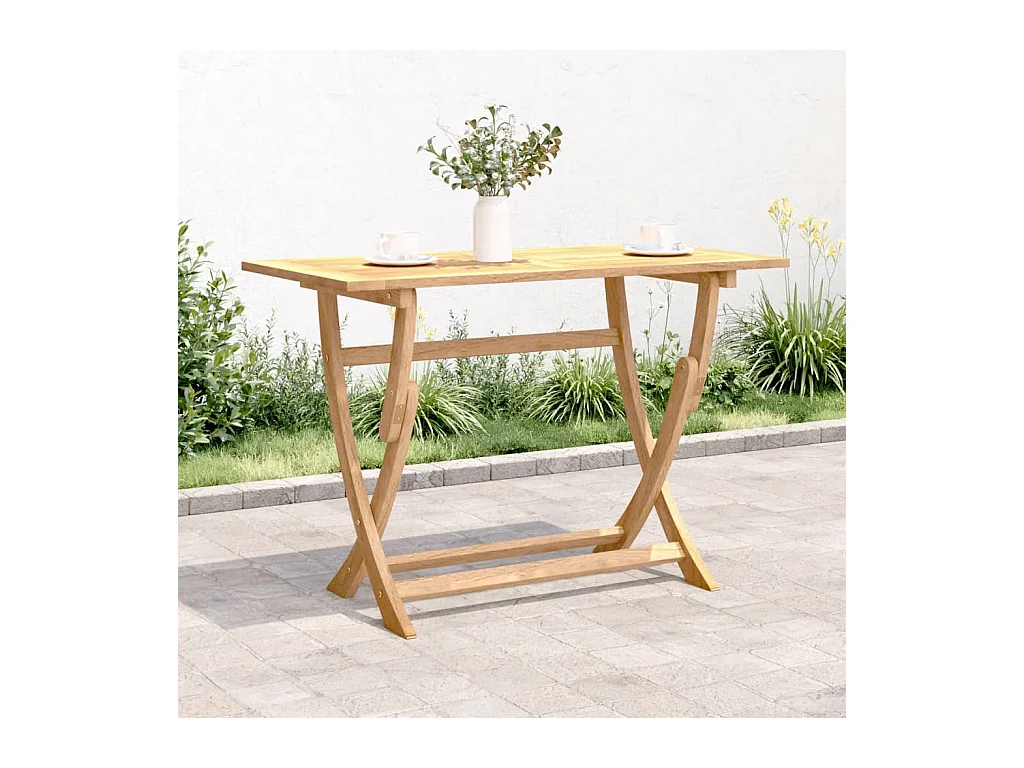 Table pliable de jardin 110x55x75 bois d'acacia solide