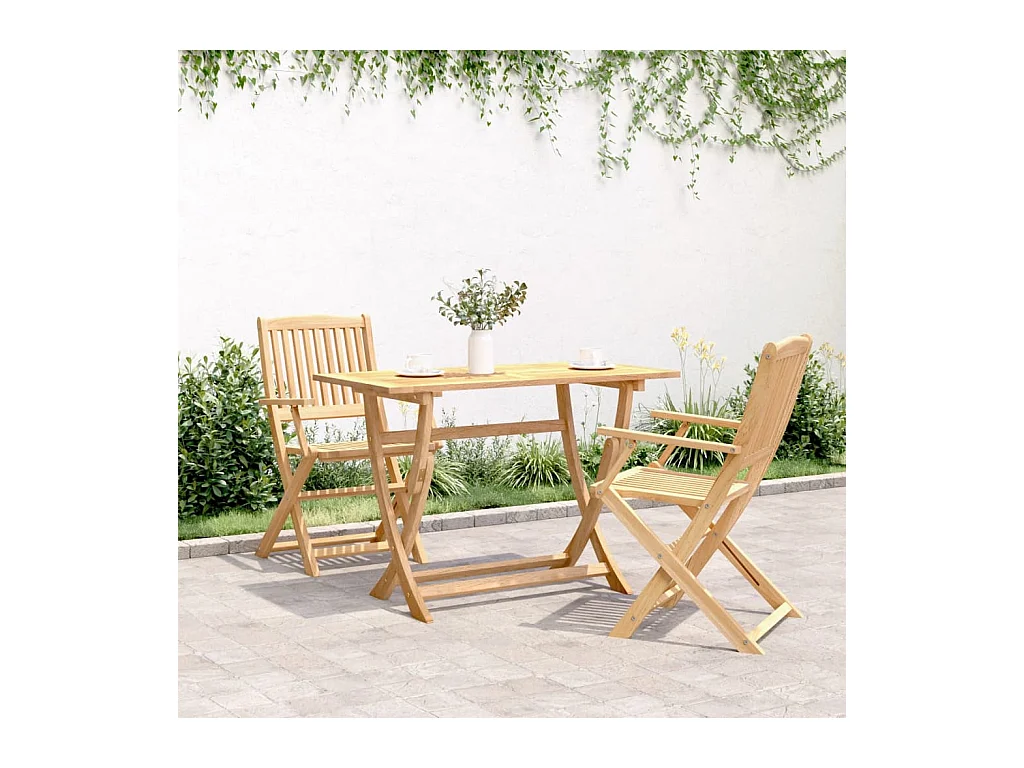 Table pliable de jardin 110x55x75 bois d'acacia solide