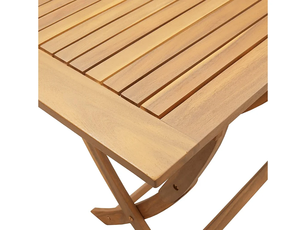 Table pliable de jardin 110x55x75 bois d'acacia solide