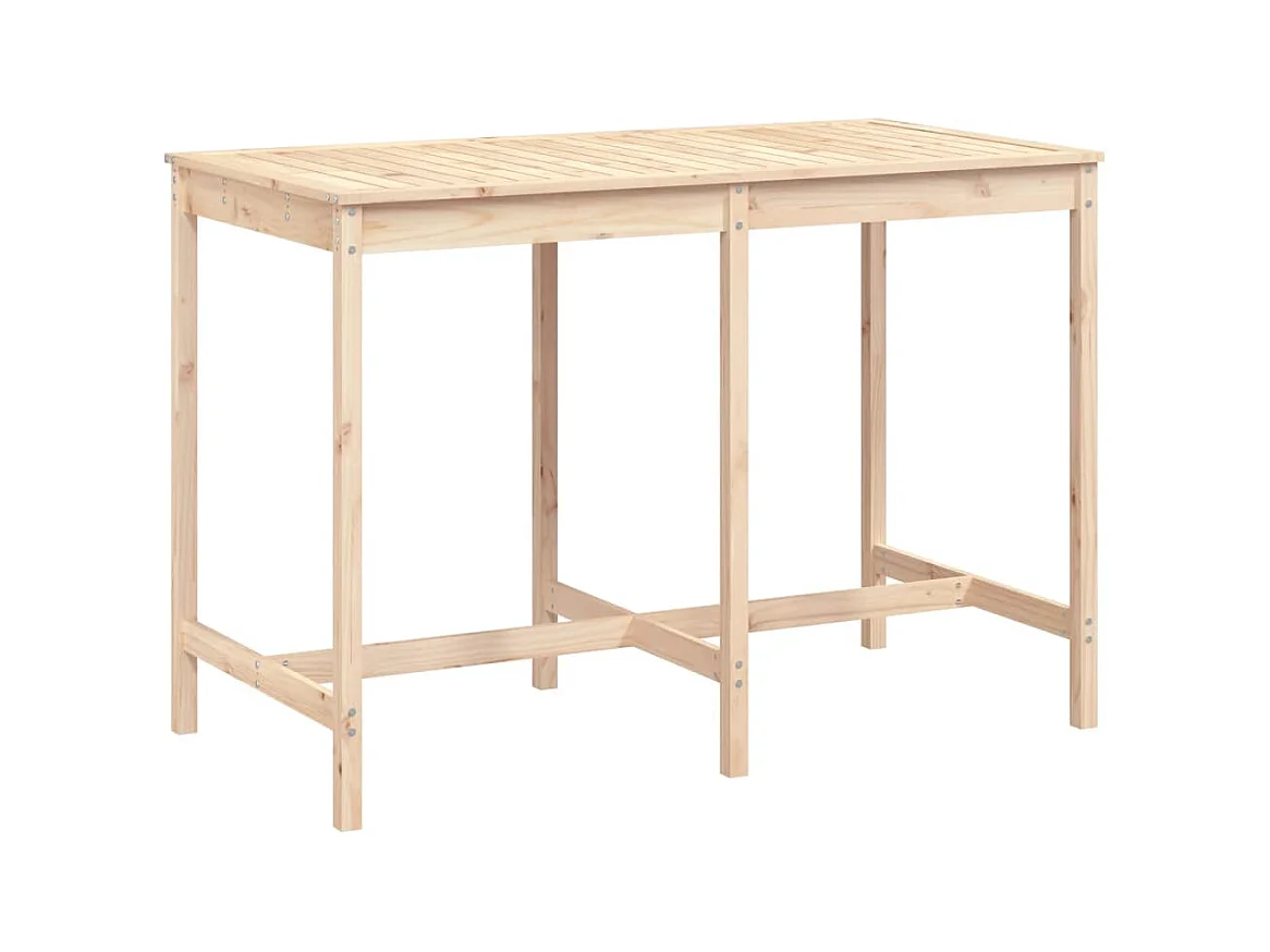 Table de jardin 159,5x82,5x110 bois massif de pin