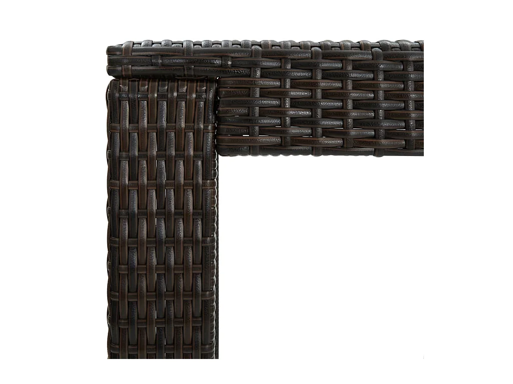 Table de bar de jardin Marron 60,5x60,5x110,5 Résine tressée