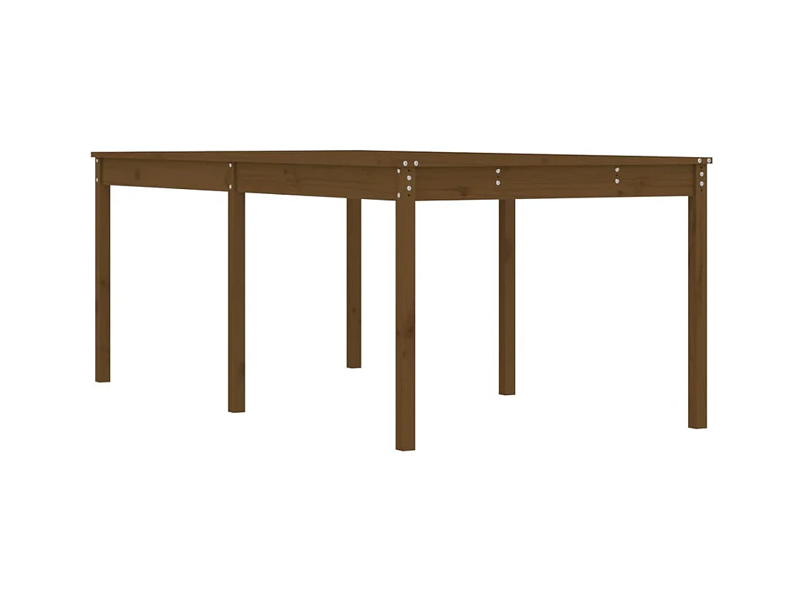 Table de jardin marron miel 203,5x100x76 bois massif de pin