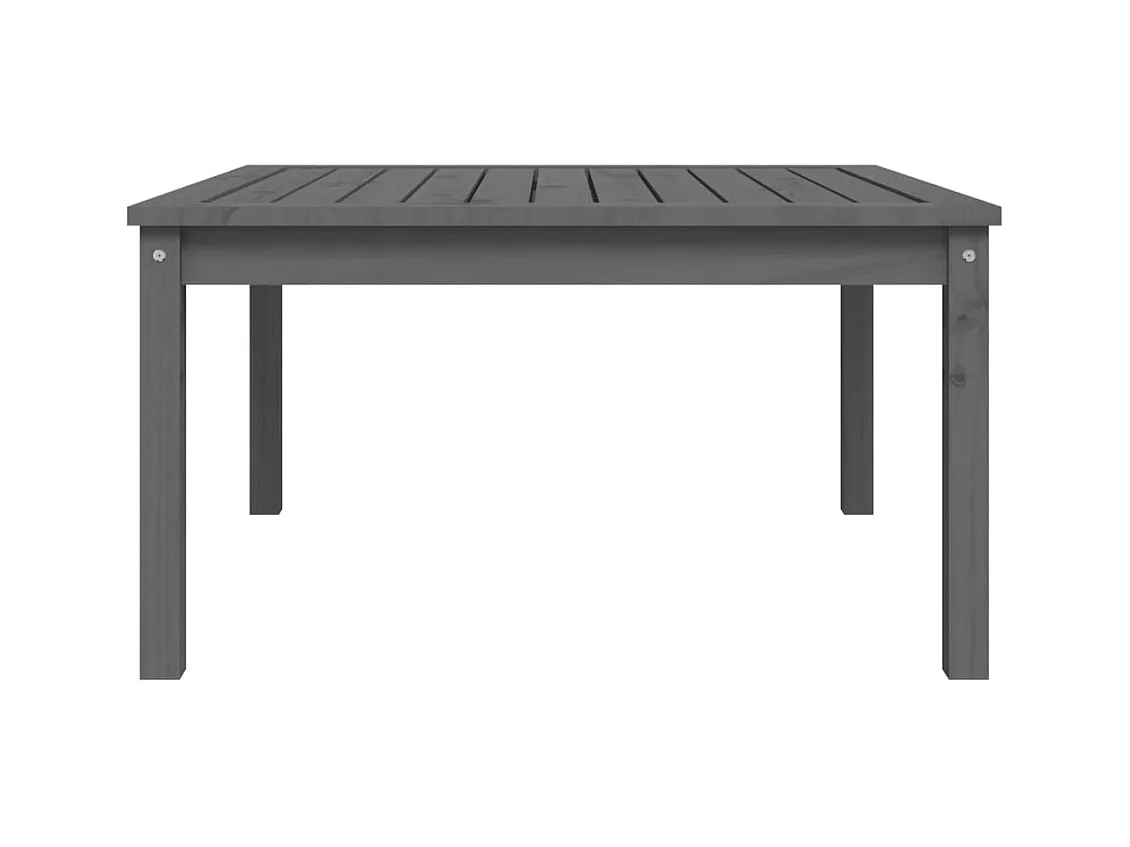 Table de jardin gris 82,5x82,5x45 bois massif de pin