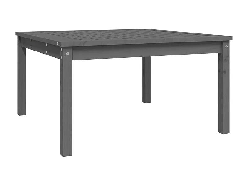 Table de jardin gris 82,5x82,5x45 bois massif de pin