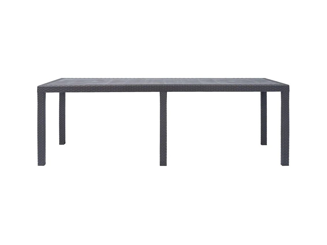 Table de jardin Marron 220x90x72 Plastique Aspect de rotin