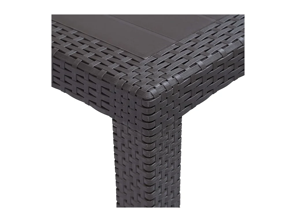 Table de jardin Marron 220x90x72 Plastique Aspect de rotin