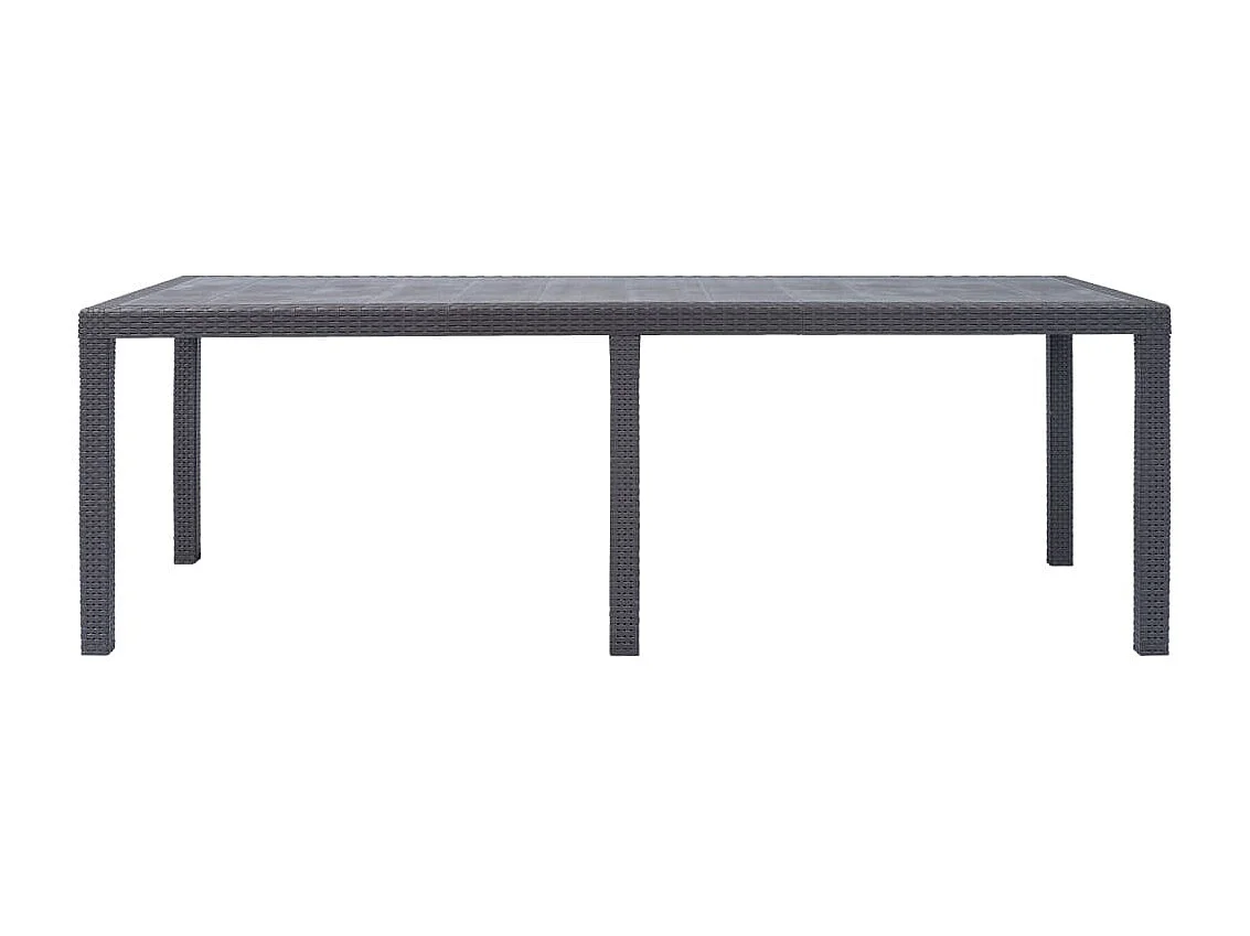 Table de jardin Marron 220x90x72 Plastique Aspect de rotin