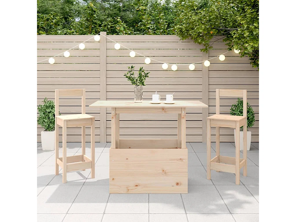 Table de jardin 100x50x75 bois massif de pin