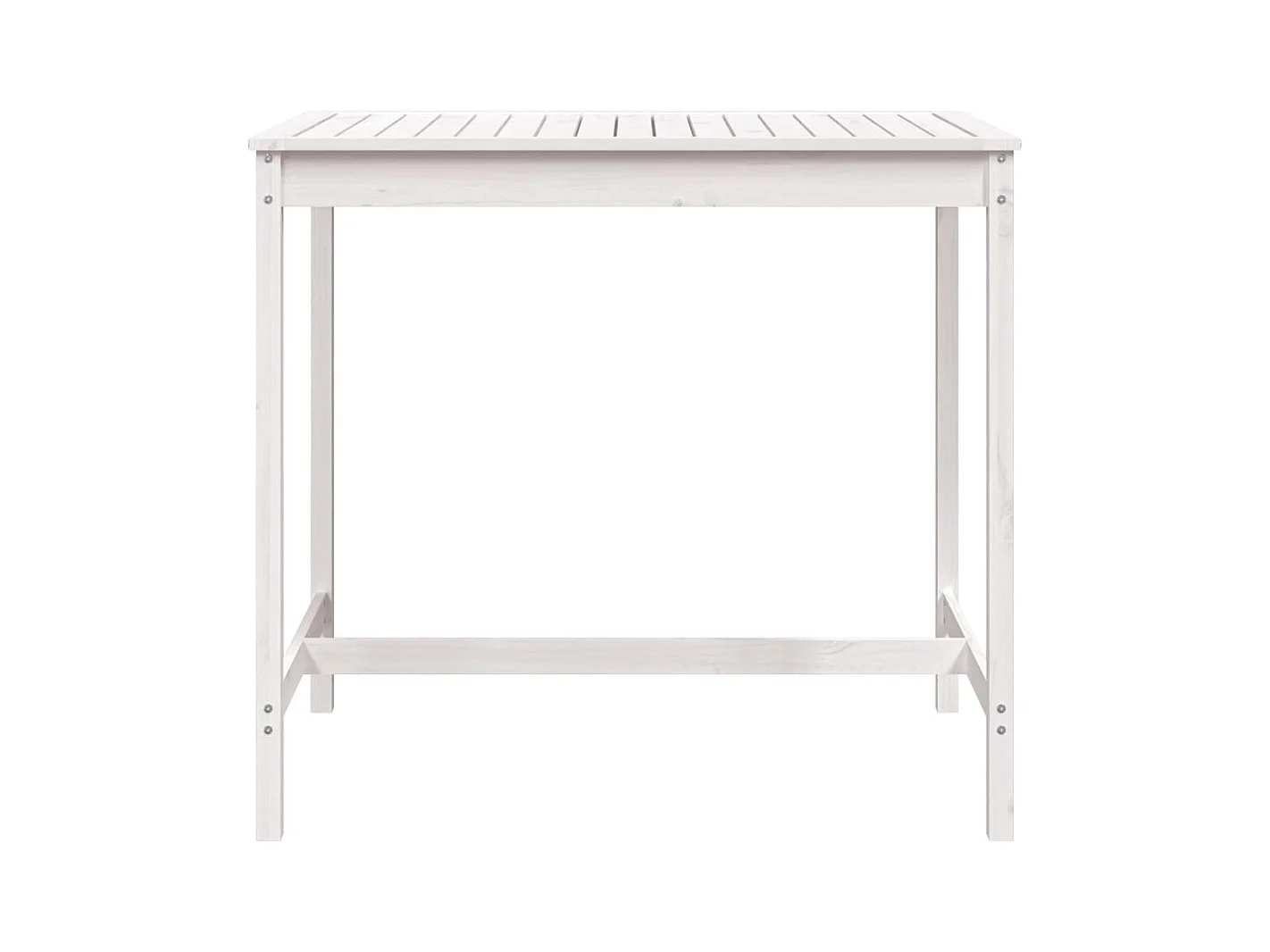 Table de jardin blanc 121x82,5x110 bois massif de pin