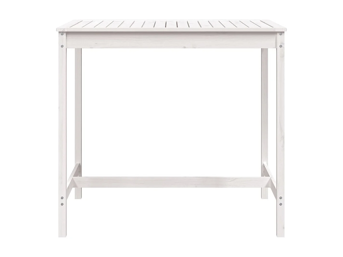 Table de jardin blanc 121x82,5x110 bois massif de pin