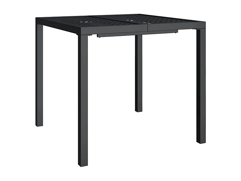 Table de jardin anthracite 80x80x72 acier