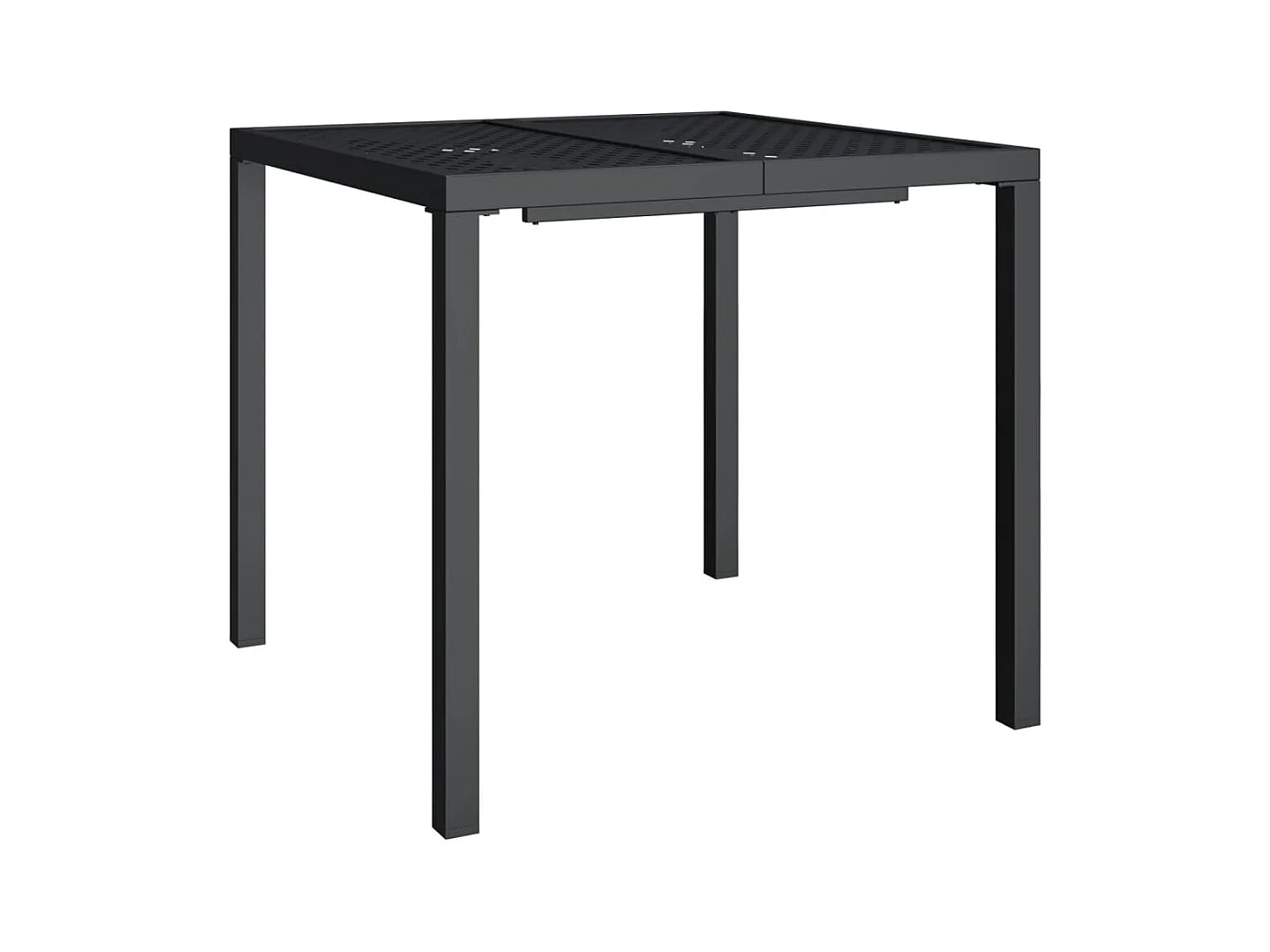 Table de jardin anthracite 80x80x72 acier