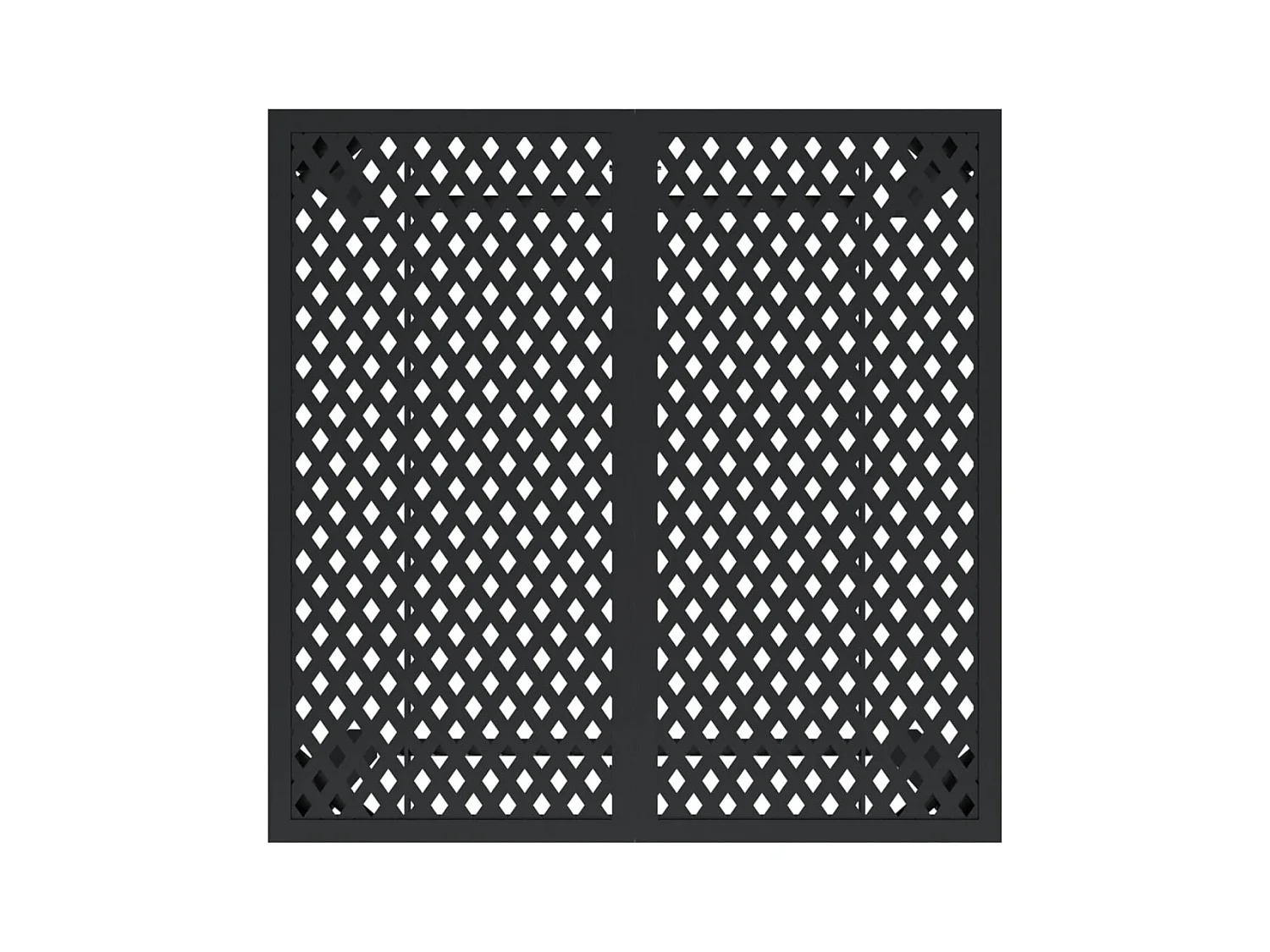 Table de jardin anthracite 80x80x72 acier