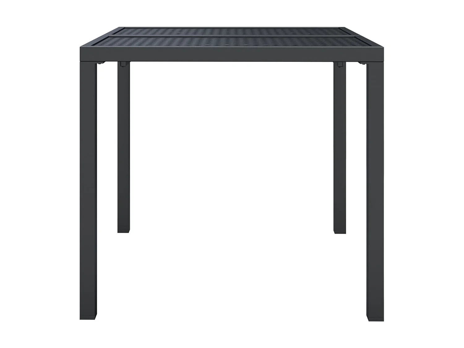 Table de jardin anthracite 80x80x72 acier
