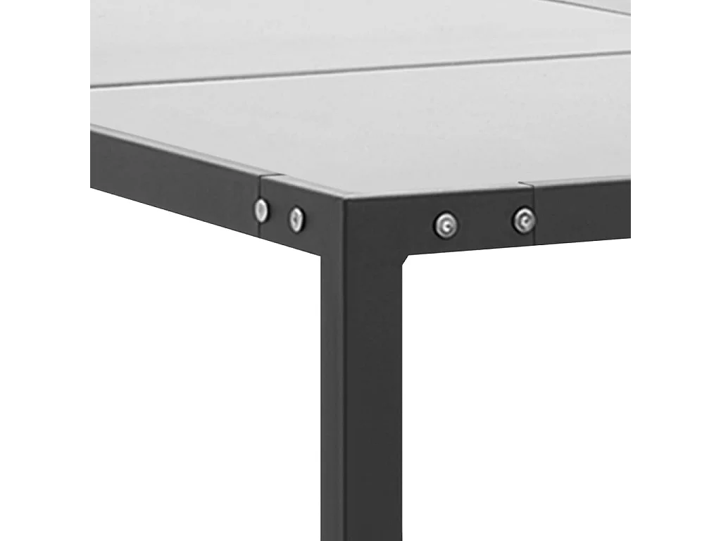 Table de jardin Anthracite 130x130x72 Acier et verre