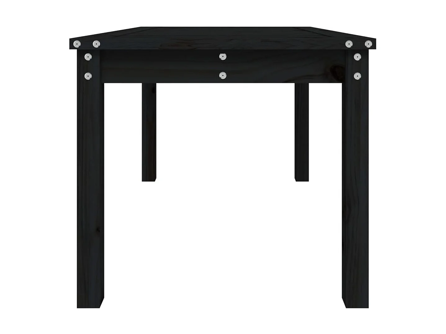 Table de jardin noir 82,5x50,5x45 bois massif de pin