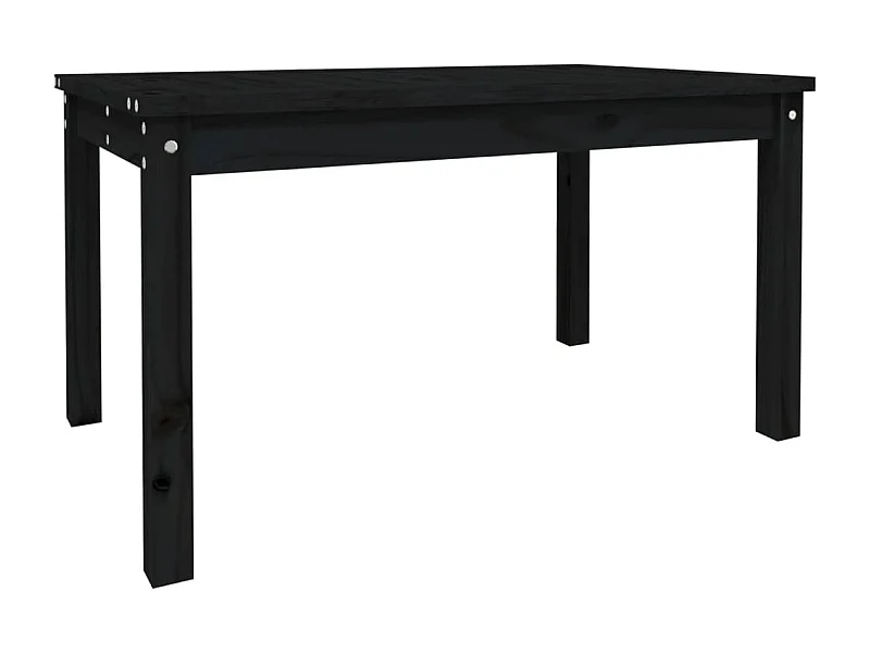 Table de jardin noir 82,5x50,5x45 bois massif de pin