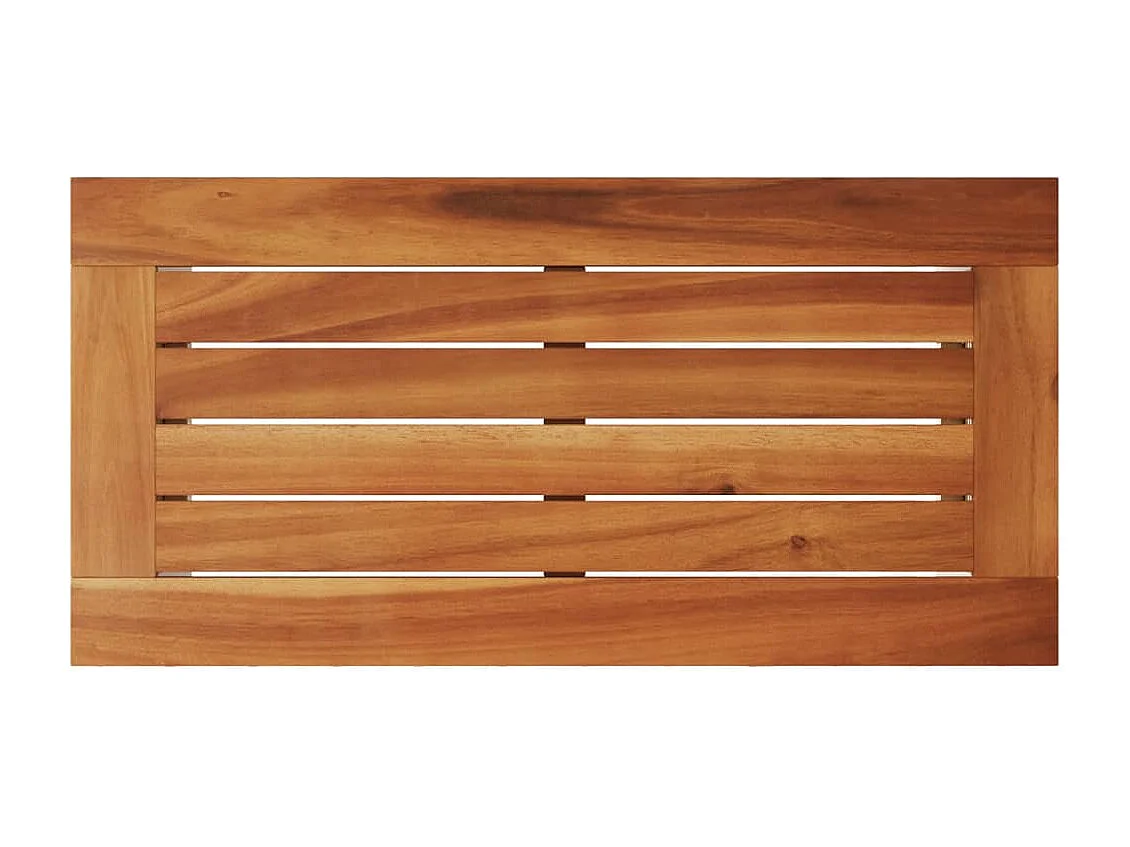 Table d'appoint de jardin dessus en bois beige 58x27,5x55