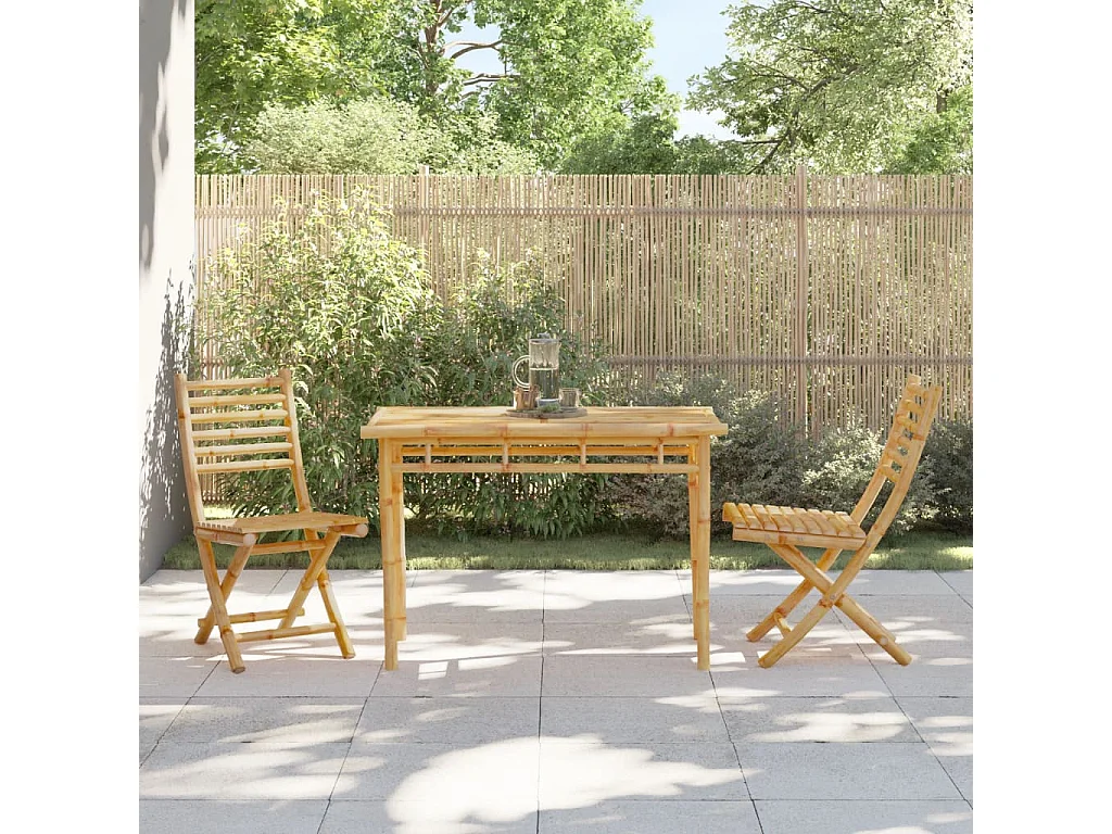 Table à manger de jardin 110x55x75 bambou