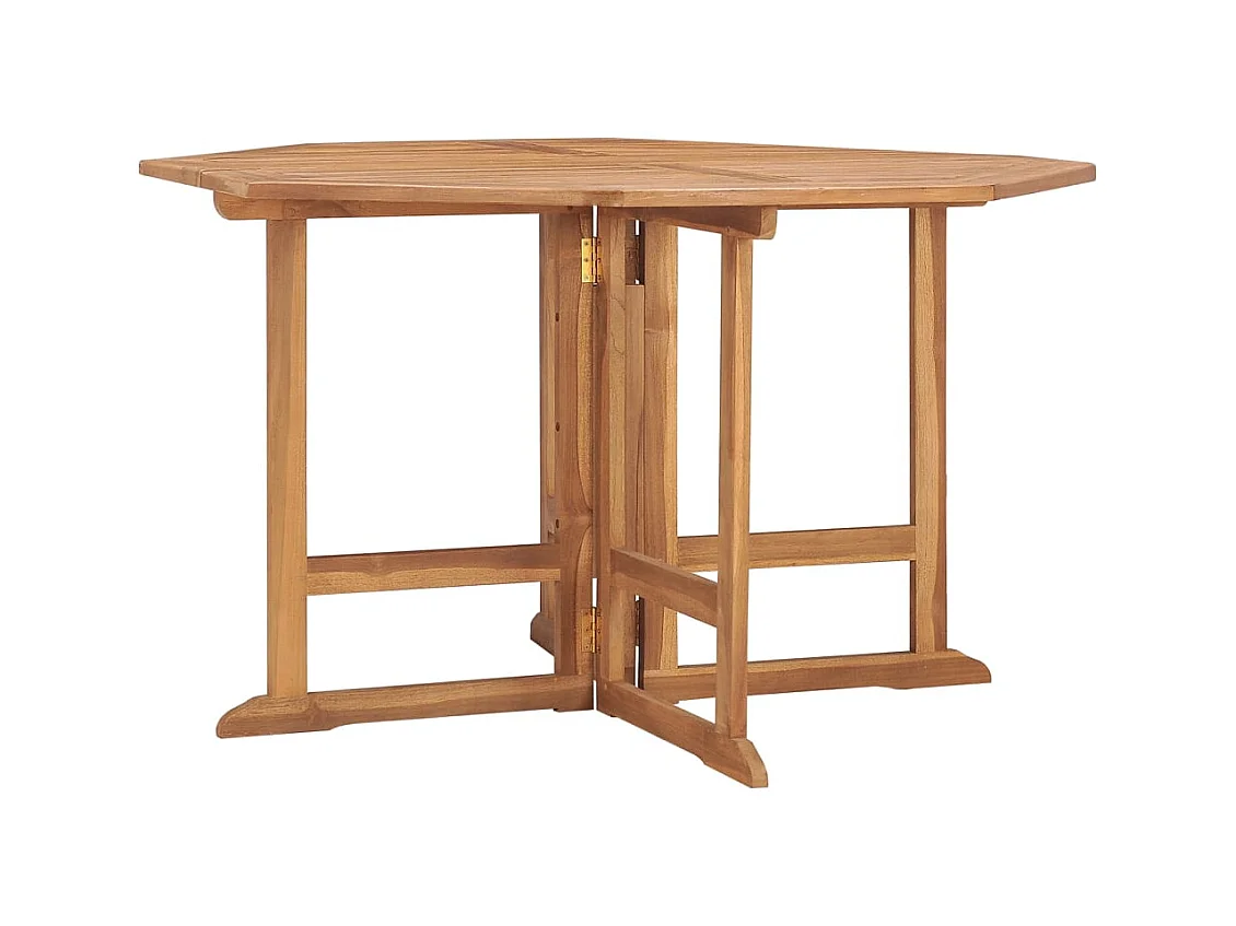 Table à dîner de jardin pliable 110x110x75 Teck massif
