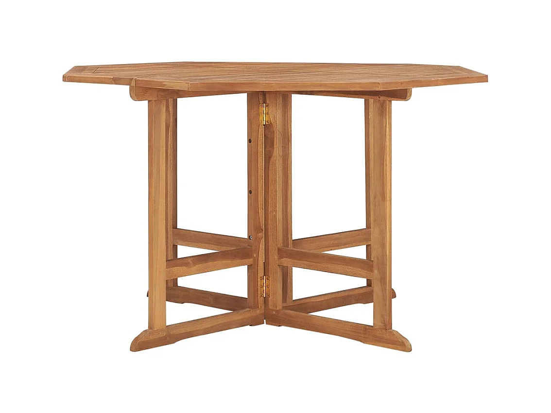Table à dîner de jardin pliable 110x110x75 Teck massif