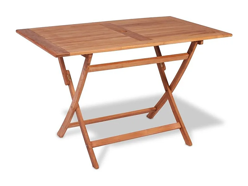 Table pliable de jardin 120x70x75 Bois de teck Kalipa