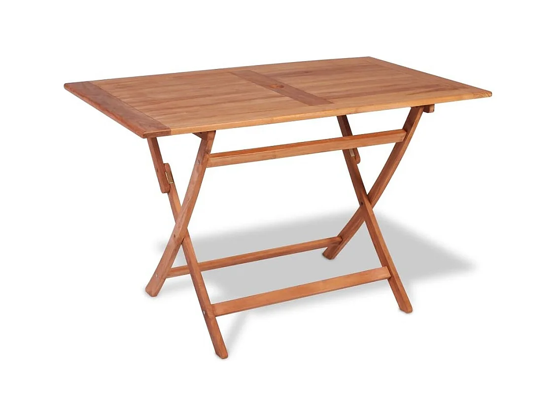 Table pliable de jardin 120x70x75 Bois de teck Kalipa