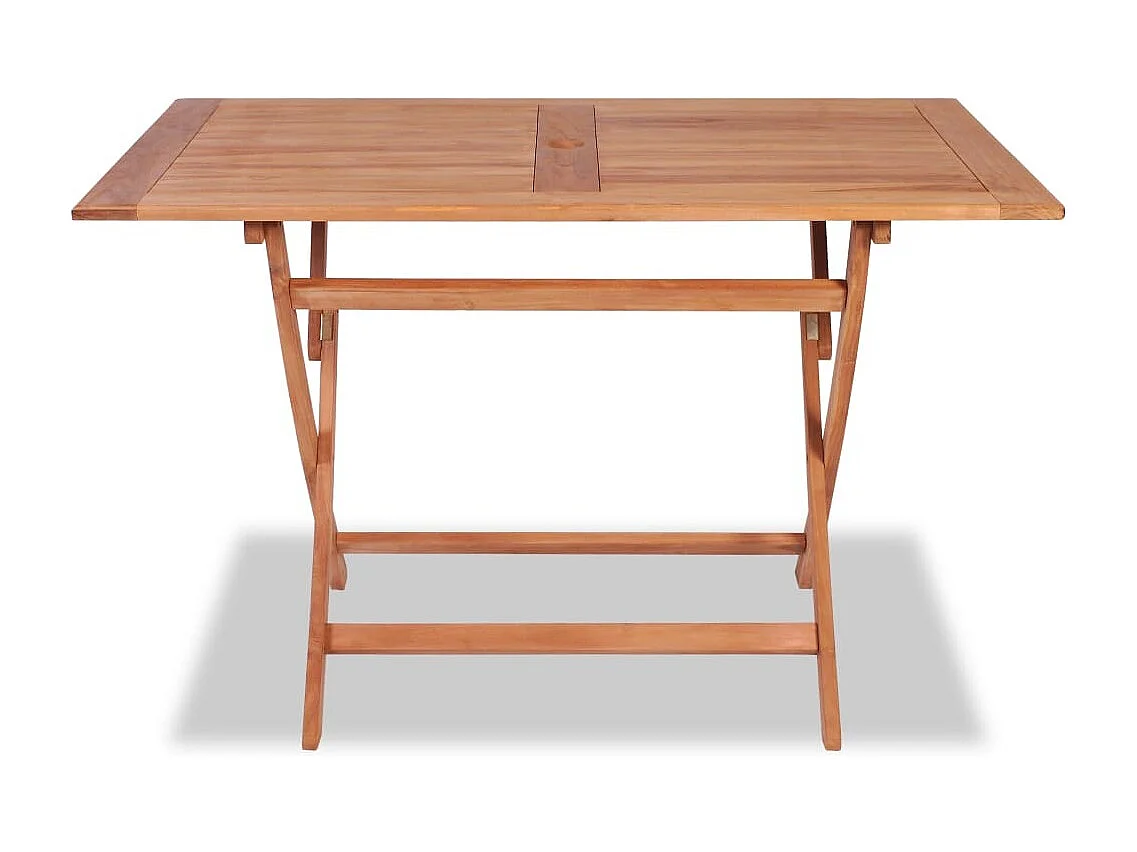 Table pliable de jardin 120x70x75 Bois de teck Kalipa