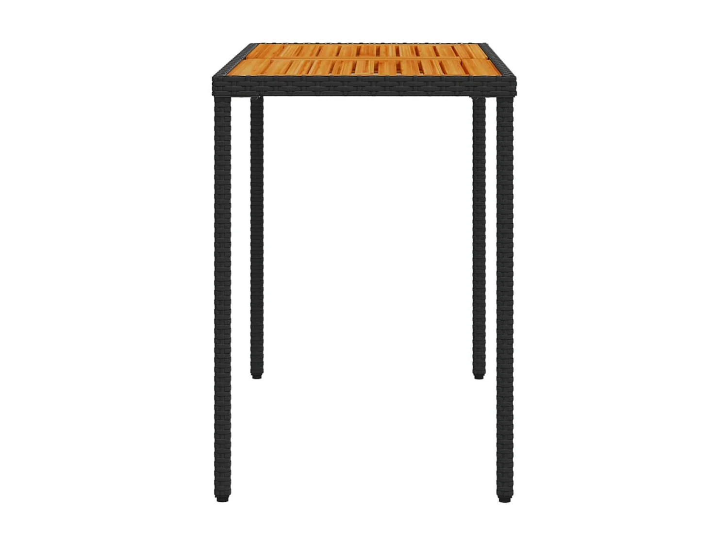 Table de jardin avec dessus en bois d'acacia noir 115x54x74