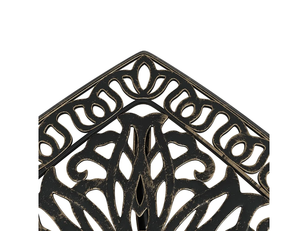 Table de jardin bronze 53x53x53 aluminium coulé